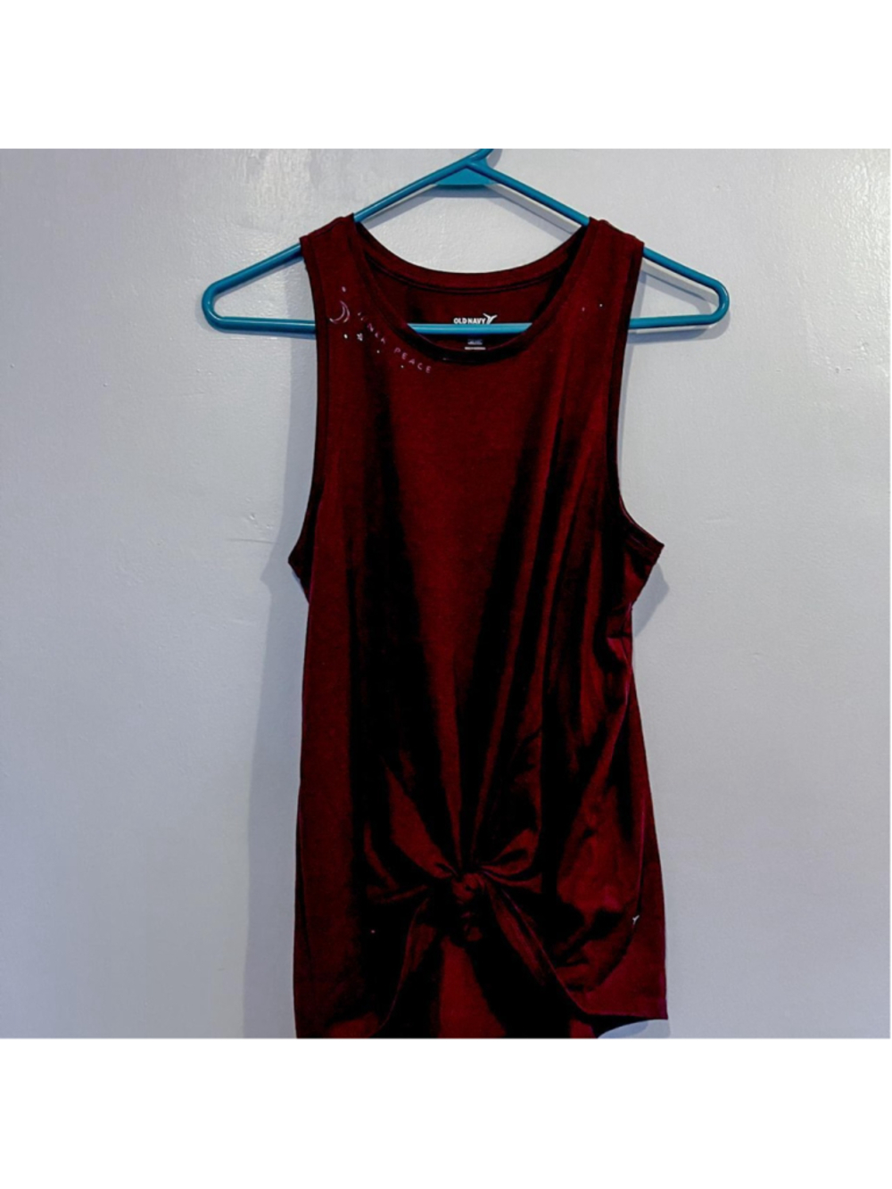 Old Navy "Inner Peace" Knot-Front Active Tank (Small)